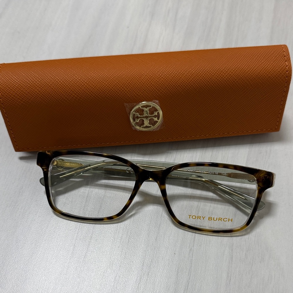 Tory Burch Tortoise Glasses ty2064 with Orange Case